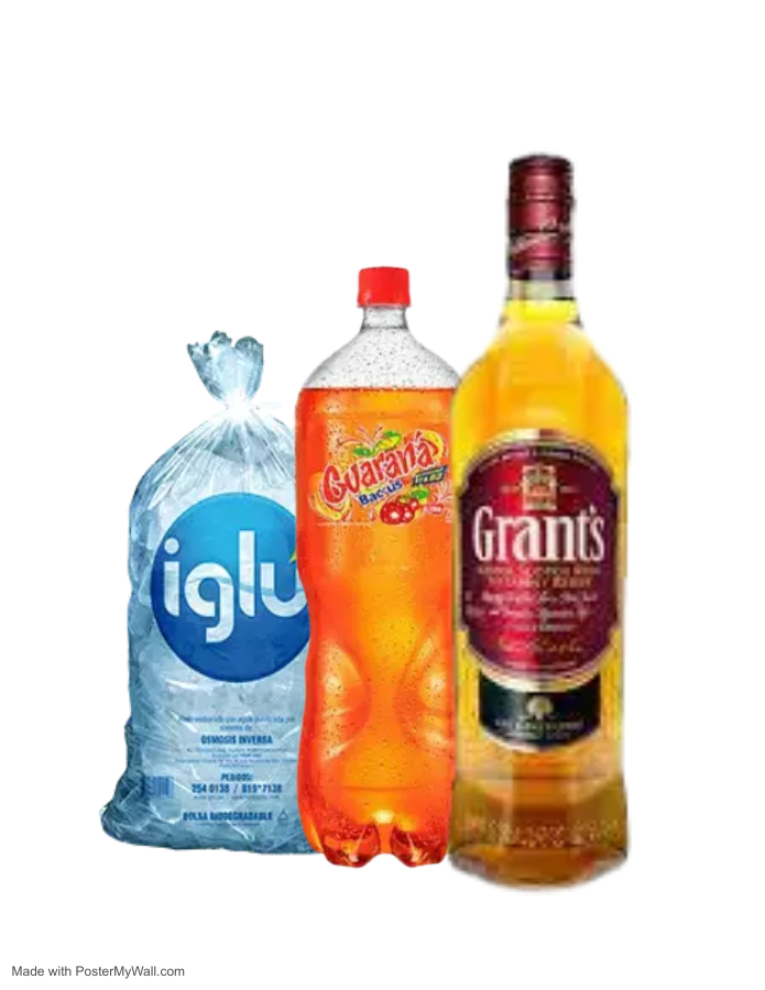 WHISKY GRANTS 1LT + GUARANA 2 LT + IGLU 1.5 KL